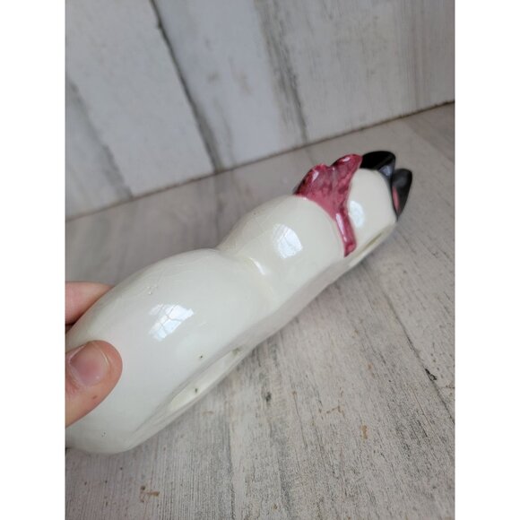 Vintage snowman ceramic? dish trinket tray Xmas home decor unique top hat - Picture 5 of 7